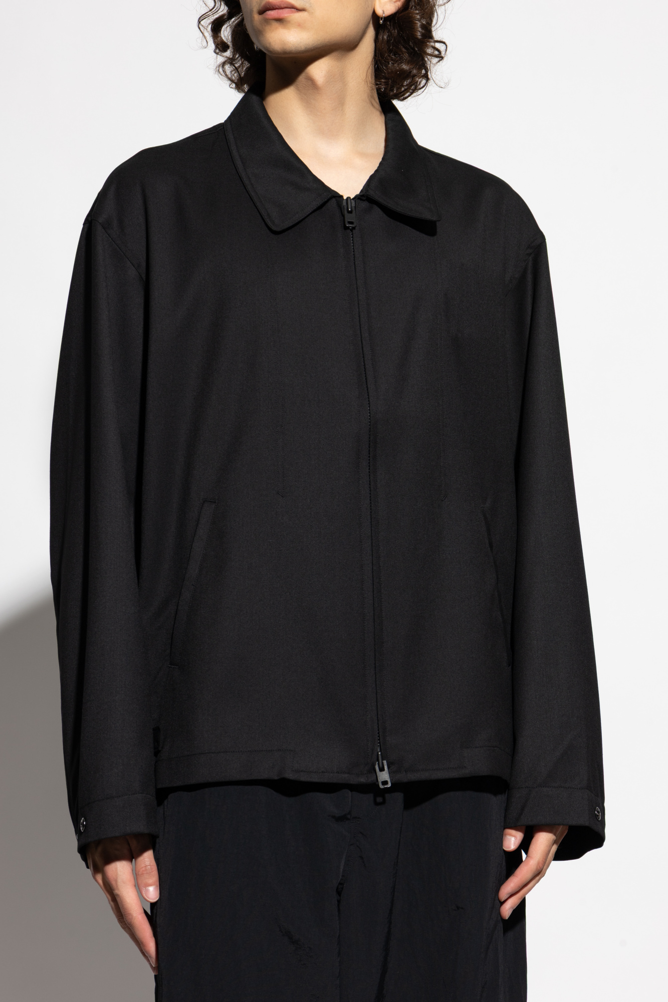 【新品】LOHEN V COLLAR LIGHT JACKET BLACK 508_3cba056a2c-